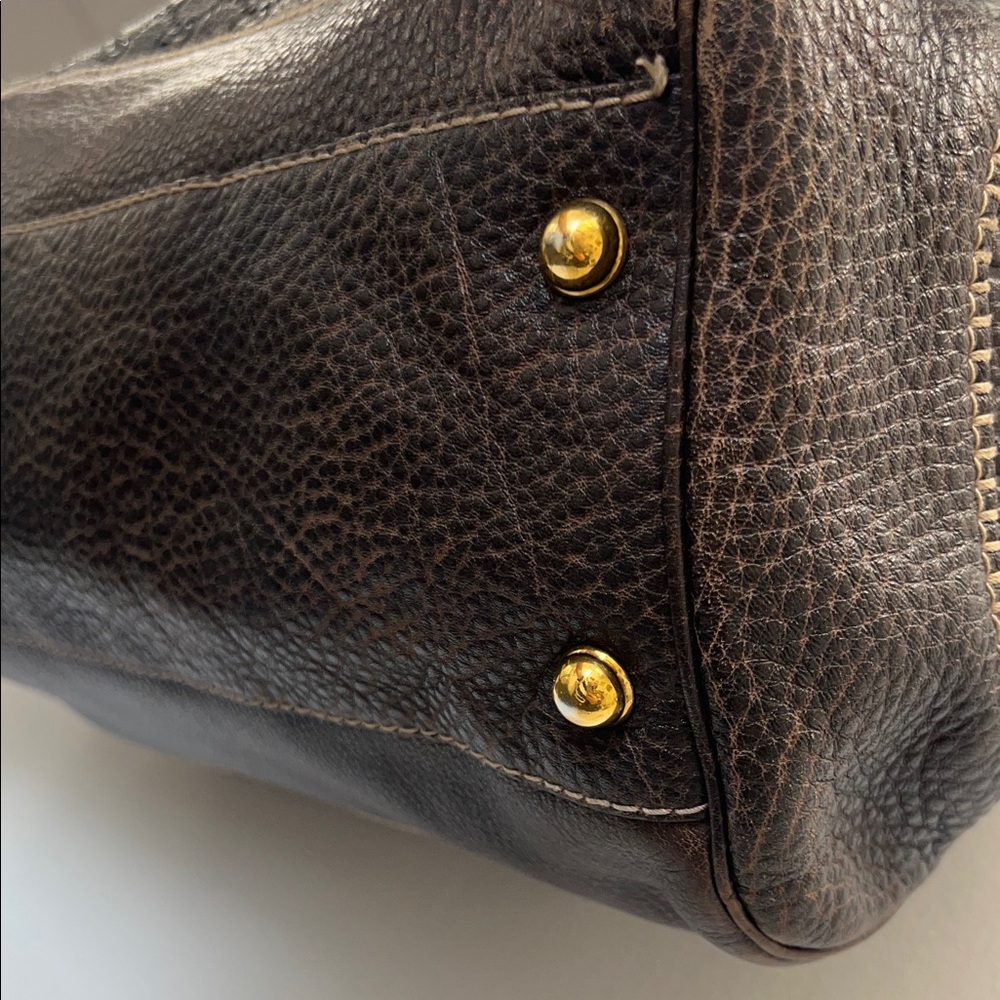 Pre-Loved GUCCI Guccissima Pelham Horsebit Large Shoulder Bag, Brown Leather - Picture 10 of 16